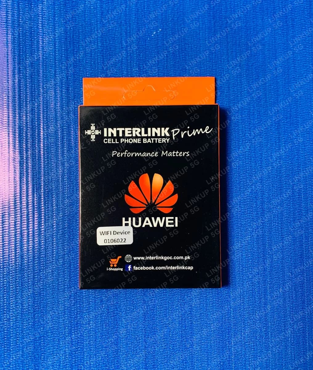 Interlink Prime Huawei-branded replacement battery retail box, front view